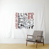 Honden omdat mensen zijn griezelig Halloween Wandkleed (In Situ (horizontaal))