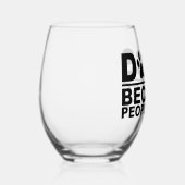 Honden omdat mensen zuigen wijnglas zonder voet (Rechts)