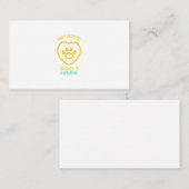 Honden omdat therapie duur huisdier is. visitekaartje (Voorkant / Achterkant)