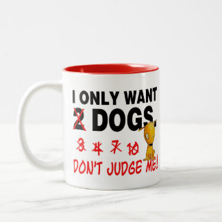 HONDEN - oordeel niet over me! Tweekleurige Koffiemok