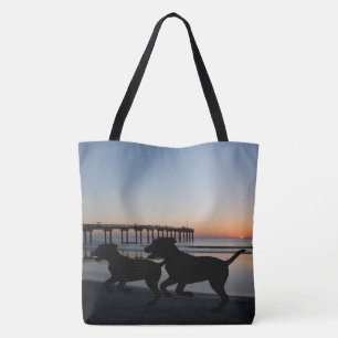 Honden op Beach Gift Bag Tas of herbruikbare kruid