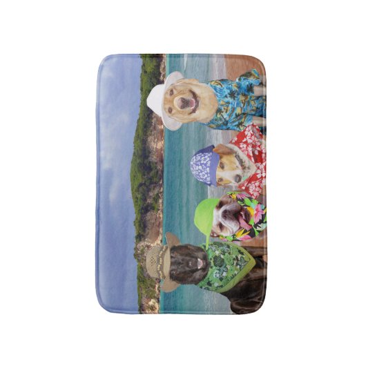 Honden op de Beach Bath Mat (Voorkant Verticaal)