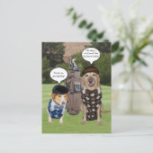 Honden op de Golfcursus Briefkaart (Staand voorkant)