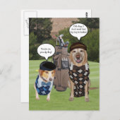 Honden op de Golfcursus Briefkaart (Voorkant / Achterkant)