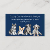 Honden op een rij Dierenthema Contactkaartje (Voorkant)