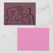 (Honden op een sette-visitekaartje) Visitekaartje (Voorkant / Achterkant)