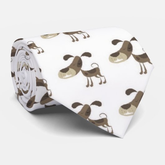 Honden op een stropdas (Opgerold)