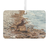 Honden op het strand luchtverfrisser (Achterkant)