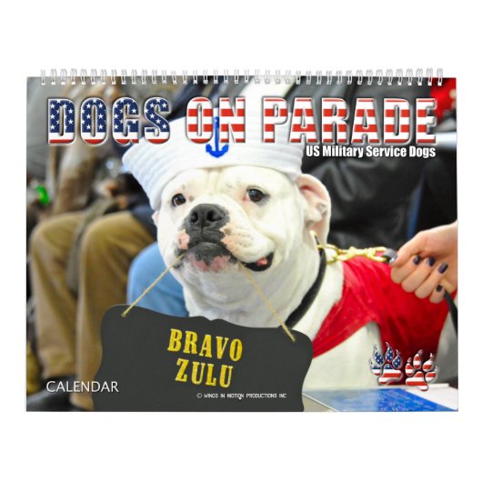 HONDEN OP PARADE - US Military Service Honden Kalender (Hoes)