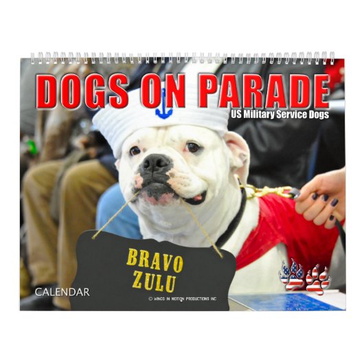 HONDEN OP PARADE - US Military Service Honden Kalender (Hoes)