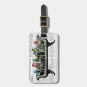 Honden op sofa bagagelabel (Voorkant verticaal)