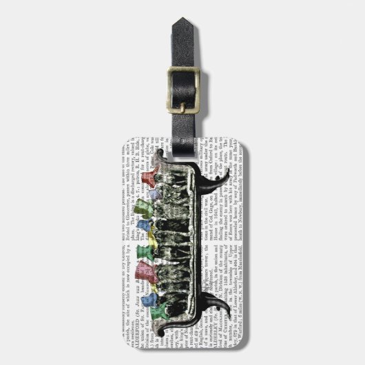 Honden op sofa bagagelabel (Voorkant verticaal)