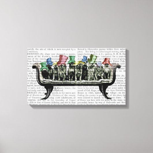 Honden op sofa canvas afdruk (Voorkant)