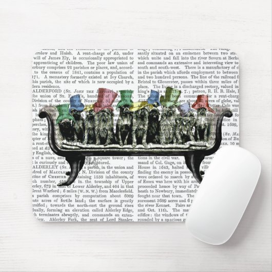 Honden op sofa muismat (Met muis)