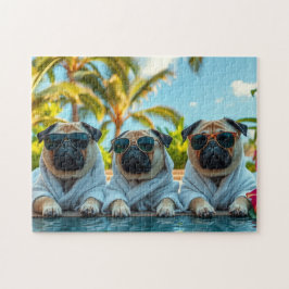 Honden op vakantie legpuzzel