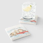 Honden Ouders Stenen Onderzetter (Zijkant)