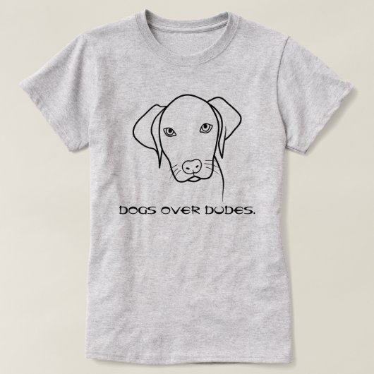 Honden over dudes Weimaraner T-shirt (Design voorkant)