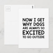Honden overschreden briefkaart (Voorkant / Achterkant)