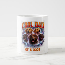 Honden Papa Portret Gepersonaliseerd Nummer Aangep Grote Koffiekop