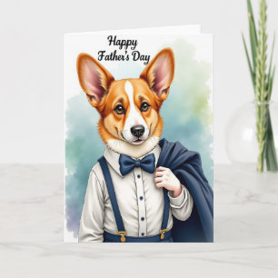 Honden papa strik kaart