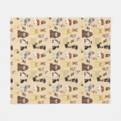 honden patroon. fleece deken (Voorkant (Horizontaal))