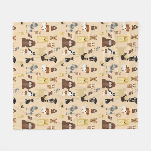 honden patroon. fleece deken (Voorkant (Horizontaal))