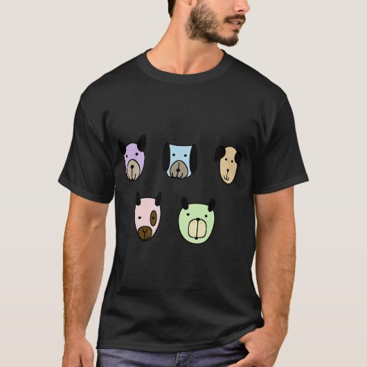 Honden Patroon-Groen T-shirt (Voorkant)