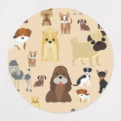 honden patroon. labels (Design 2)