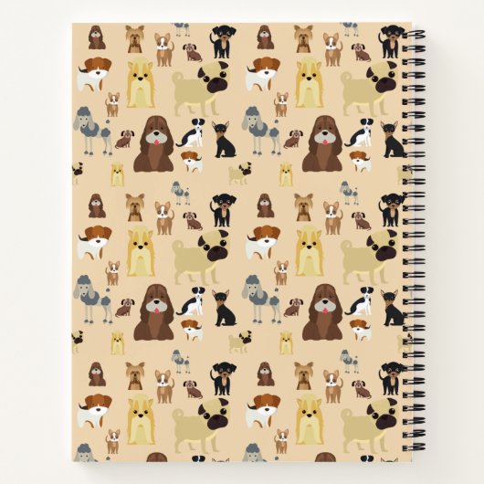 honden patroon notitieboek (Achterkant)