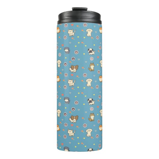 Honden patroon thermosbeker (Voorkant)