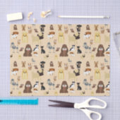 honden patroon tissuepapier (Craft)