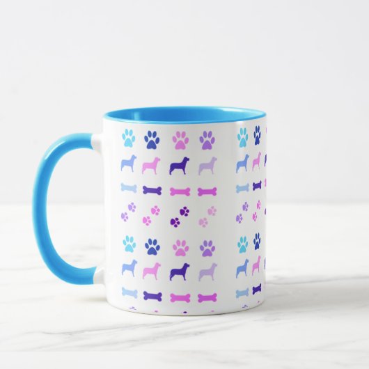 Honden, Paw Prints en Dog Botten Koffie Mok (Links)