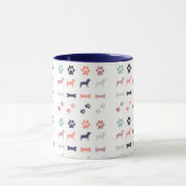 Honden, Paw Prints en Dog Botten Koffie Mok (Midden)