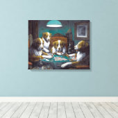 Honden Pokeren Cassius Marcellus Coolidge 1894 Canvas Afdruk (Insitu (Houten vloer))