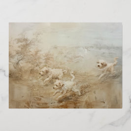 Honden - Postkaarten van aluminiumfolie Folie Uitnodiging Briefkaart