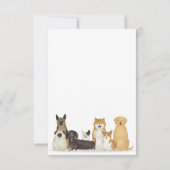 Honden Pug Franse buldog corgi Kaart (Achterkant)