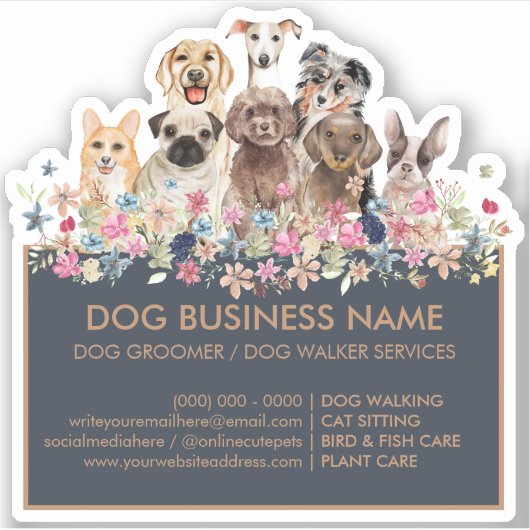 Honden Pug Greyhound Corgi Aussie Franse Bulldog P Sticker (Voorkant)