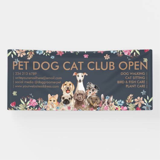 Honden Puppies met dekbedden Spandoek (Horizontaal)