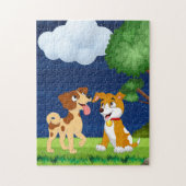 Honden puzzel legpuzzel (Verticaal)