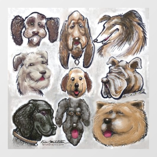 Honden Raamsticker (Vel)