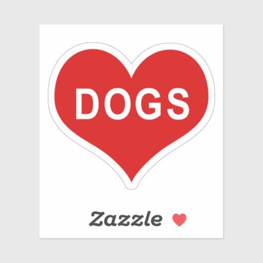 HONDEN Red Love Heart Vinyl Sticker (Vel)