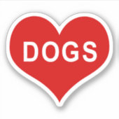 HONDEN Red Love Heart Vinyl Sticker (Voorkant)