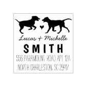 Honden retour adresstempel - bruiloft dieren rubberstempel (Afrduk)