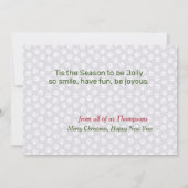 Honden rijden op een fiets Cadeaus mand Kerst Kaart (Achterkant)