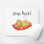 Honden Rock Tshirts en geschenken Muismat (Met muis)
