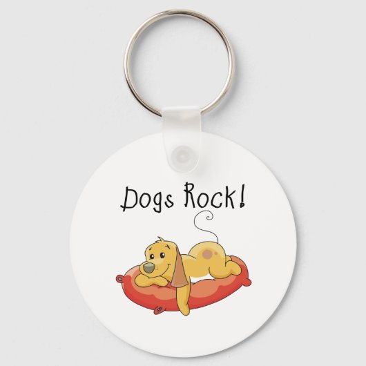 Honden Rock Tshirts en geschenken Sleutelhanger (Voorkant)