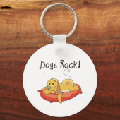 Honden Rock Tshirts en geschenken Sleutelhanger (Voorkant)