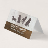 Honden Roedel | Hondentraining | Houtstructuur Visitekaartje (Voorkant)