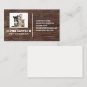 Honden | Rustic Wooden Boards Visitekaartje (Voorkant / Achterkant)