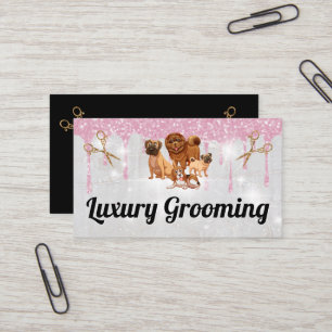 Honden   Salon Scissors   Glitter Sparkle Visitekaartje